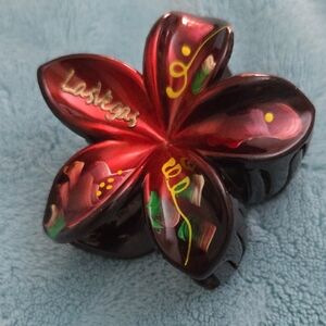 Red Floral Hair Clip